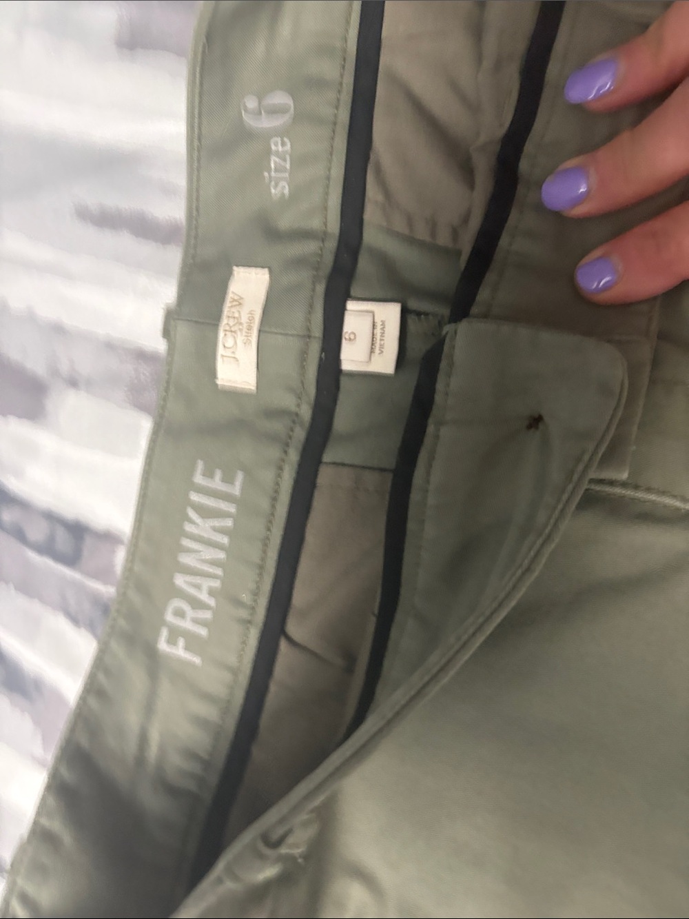 J. Crew women’s Olive Chino Pants - Picture 2 of 3